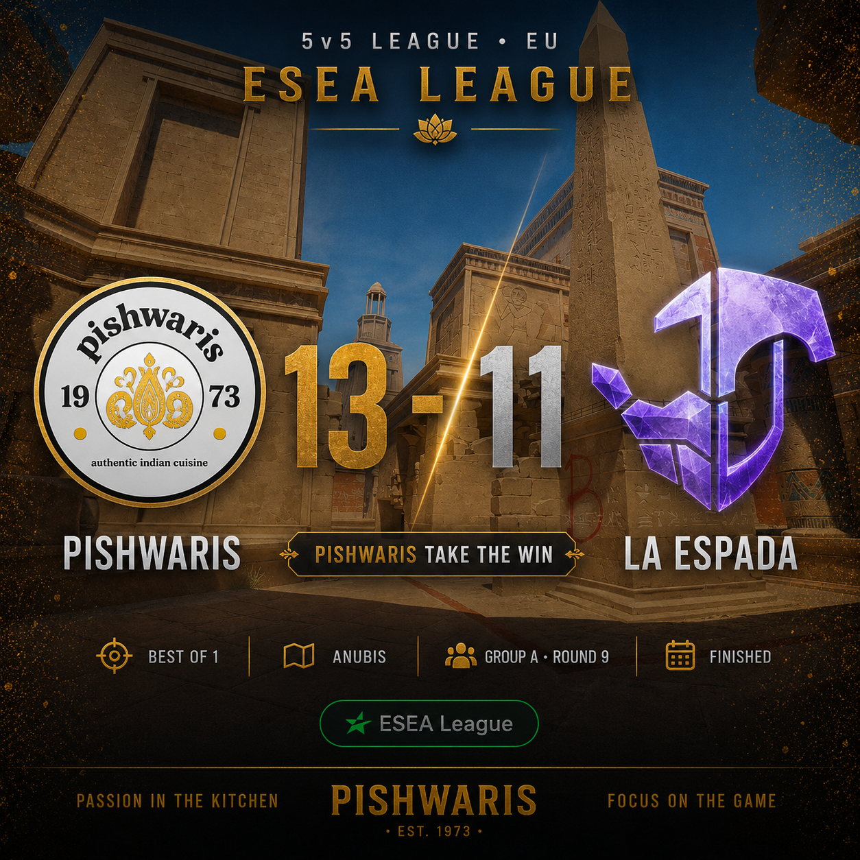 Pishwaris 13–11 La Espada